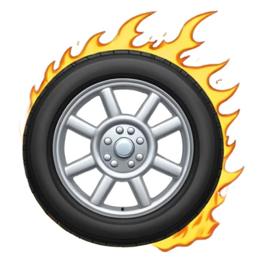 flat semi tire getting struck by lightning on the highway sticker