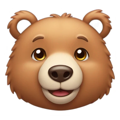 cute face of a bear who's in love sticker
