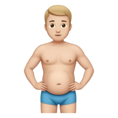 Un hombre hembarazado en calzonsillos sticker