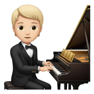 Piano recital sticker