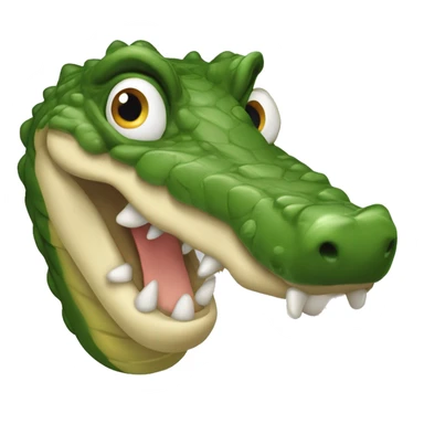 Krokodyl z pierścionkami, czapką i naszyjnikiem  sticker