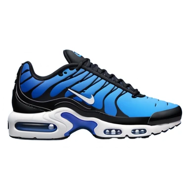 I want you to draw an Air Max Plus with the Nike logo facing right sticker