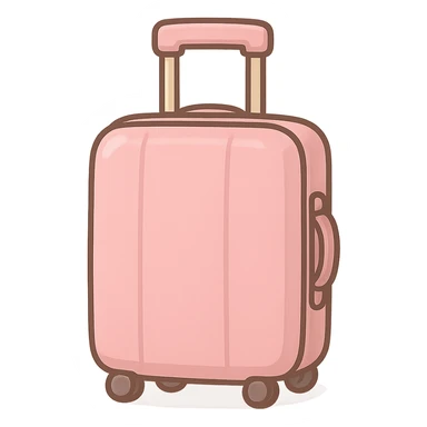 pink suitcase, cute sticker