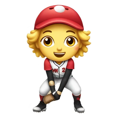 Cute softball  sticker