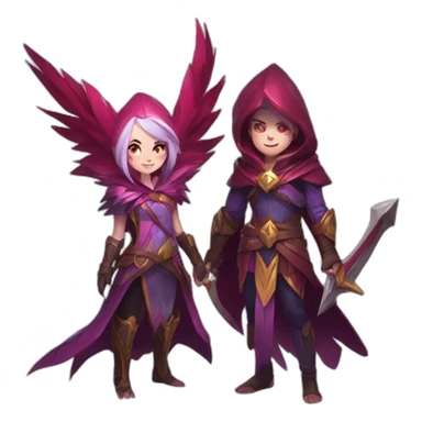 Xayah and rakan League of legends sticker