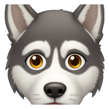 Husky dog with brown eyes  sticker