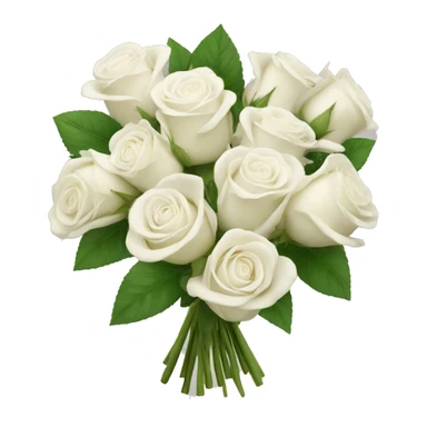 bouquet of white roses sticker
