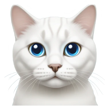 White british cat with blue eyes  sticker