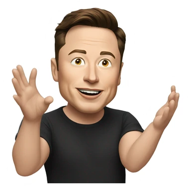 elon musk explaining something with moving hand  sticker