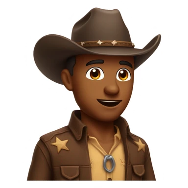 blushing cowboy sticker