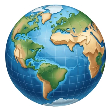 an icon featuring a with an earth, atitude and longitude lines, a textbook, and a topographic map, symbolizing geography as a science. The design includes a compass, mountain ranges, and rivers, representing the study of Earth's features and landscapes. Transparent background highlights geography. sticker