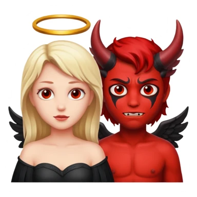 Angels and demons sticker