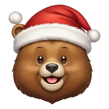 Oso con gorro de santa sticker