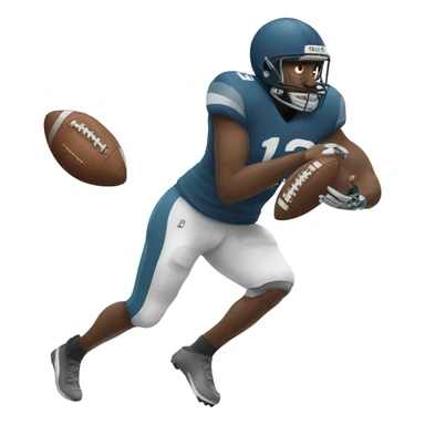 Man catching a football sticker