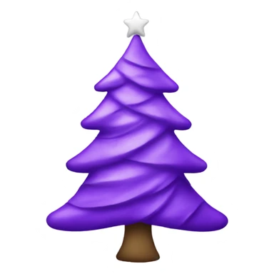 Purple Christmas tree sticker