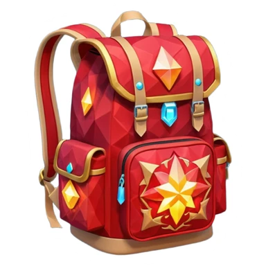 fantasy red magic backpack emoji low poly

































 sticker
