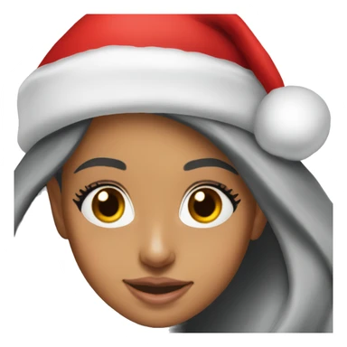 ariana grande with santa hat sticker