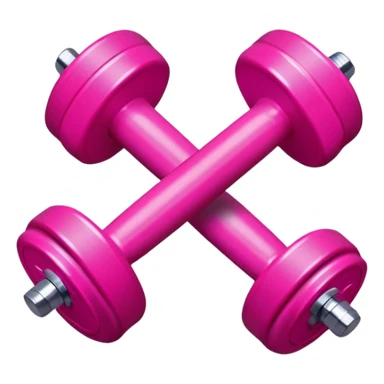 Pink dumbbells on pink circle sticker