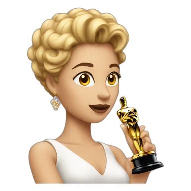 actress with oscar sticker
