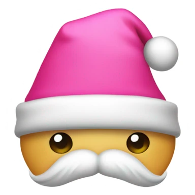 Pink santa hat sticker
