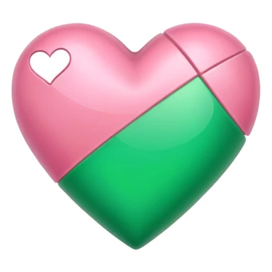 puedes hacer un corazón rosa con un lazo verde?, que sea parecido a este “💝” pero con el lazo verde  sticker