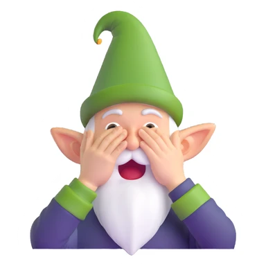 gnome holding his head and screaming sticker