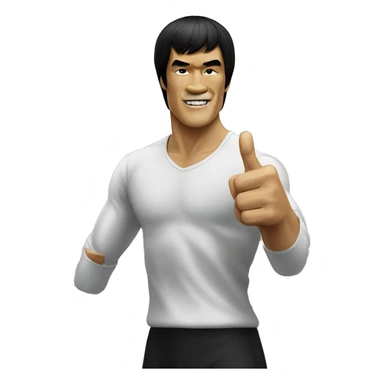 bruce lee giving thumbs sticker