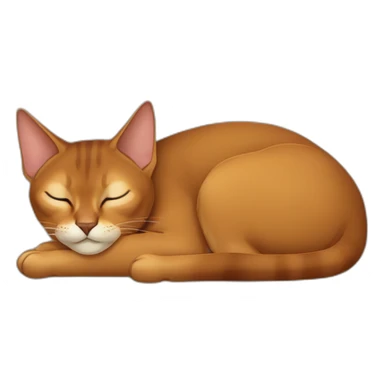 Abyssinian cat sleeping sticker