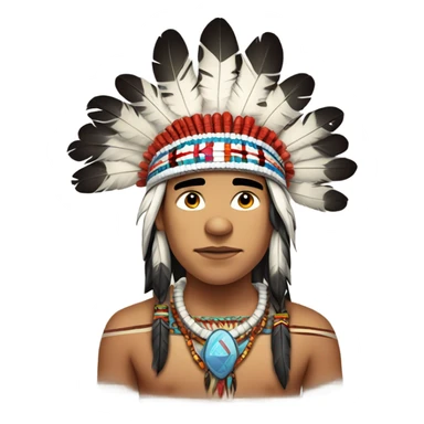 American Indian chief young adult sticker
