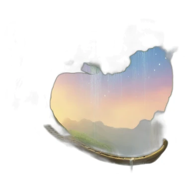 Plunge into the world of a magical water city in an old big tree sticker