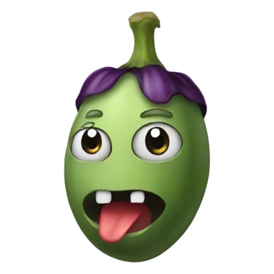 Scary Eggplant sticker
