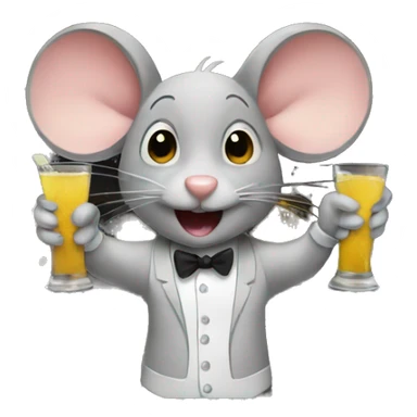 bartending mouse sticker