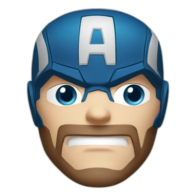 Marvel Captain America head sticker