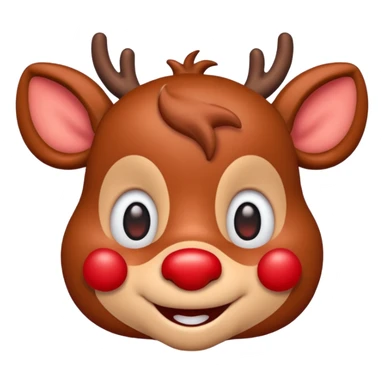 I want a rudolph emoji of just its face sticker