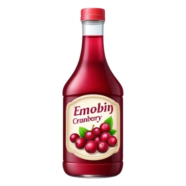 Bottle cranberry juice sticker