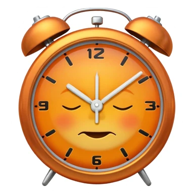 alarm clock, sunset MORE SUNSET. SLEEPY. Don't put a person there. Default emoji face sticker