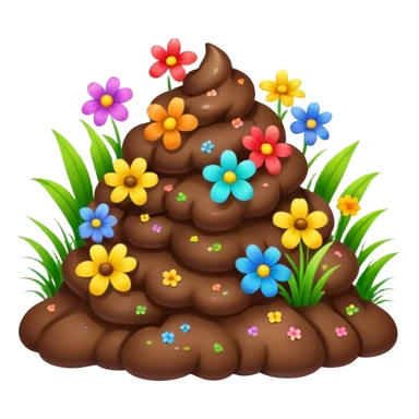easter rainbow poop landscaping  sticker