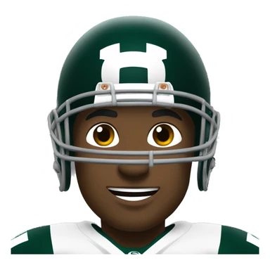 Michigan State University football player sticker