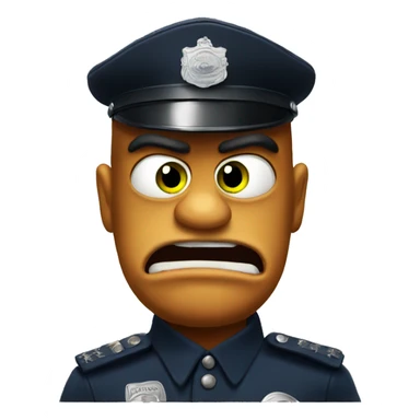 pepe policeman angry - both eyes are normal sticker