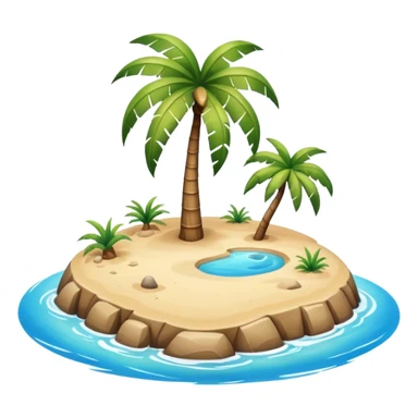 tiny island with palm. sticker