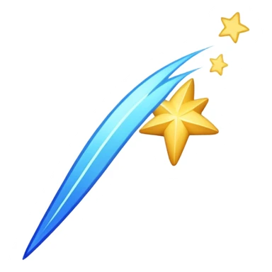 Blue shooting star sticker
