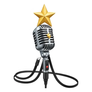  create-a-vibrant-and-dynamic-emoji-that-represents-pop-or-stage-vocal-performance.-the-design-should-feature-a-close-up-of-a-classic-stage-microphone-(retro-style)-with-a-lanyard,-set-against-a-star sticker