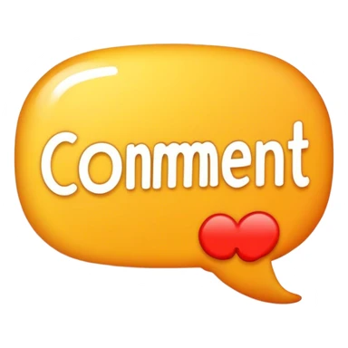 Speech bubble saying the word comment sticker