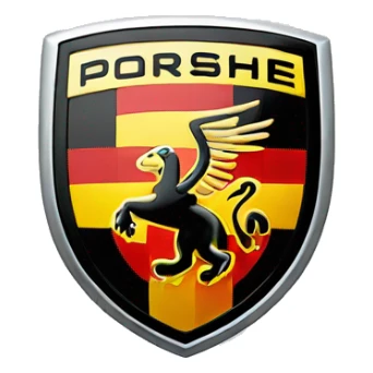 Porsche logo sticker
