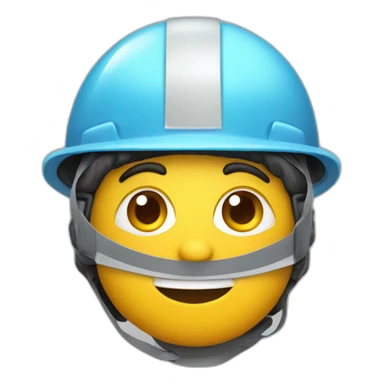 young portuguese man with construction helmet sticker