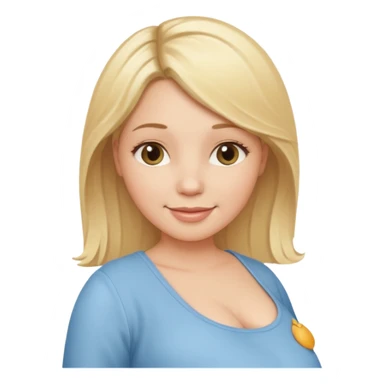 pregnant white woman with blonde hair sticker