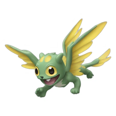 flying baby Digimon creature sticker