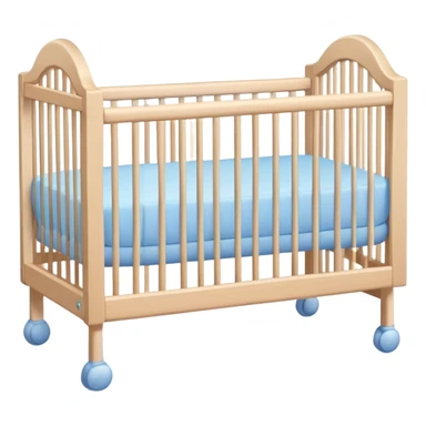 Blue baby crib sticker