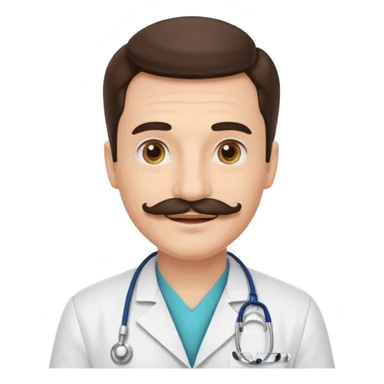 moustache uniform Doctor man sticker