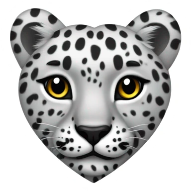 Heart with pattern Snow leopard sticker